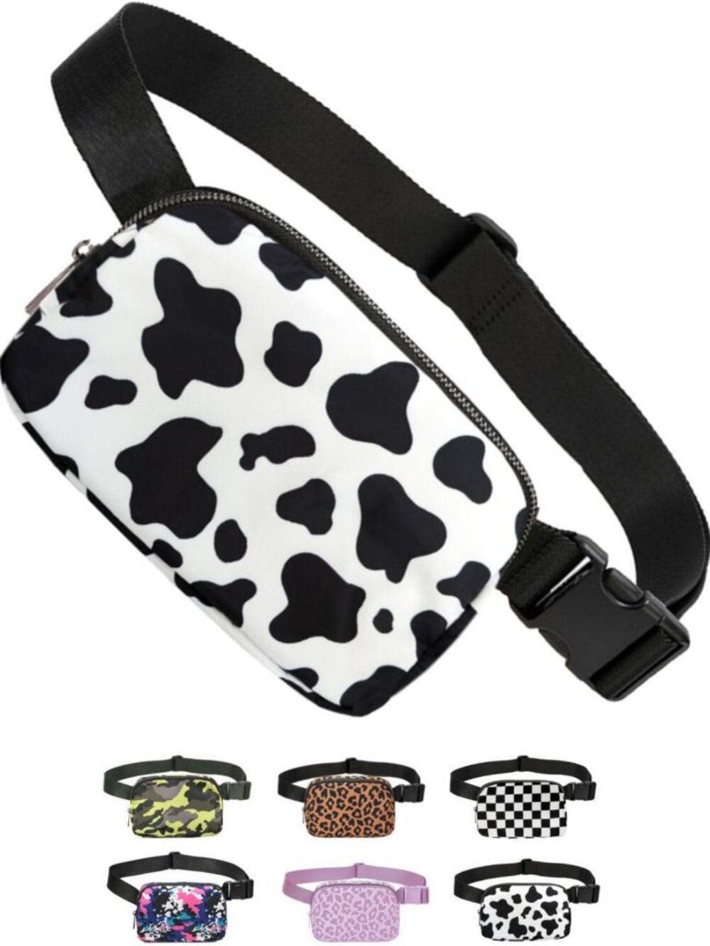 Unisex Mini Crossbody Belt Bag - Adjustable Strap Small Waist Pouch for Travel